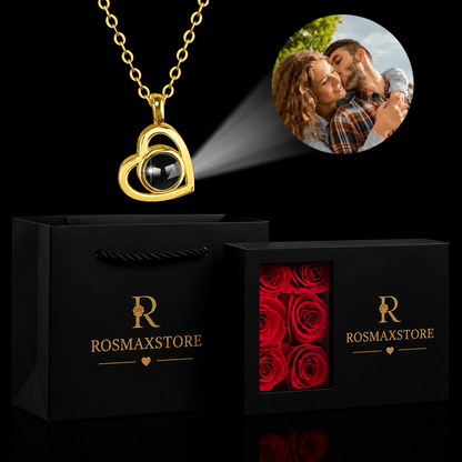Picture Heart Necklace Gift Set