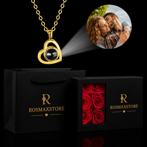 Picture Heart Necklace Gift Set