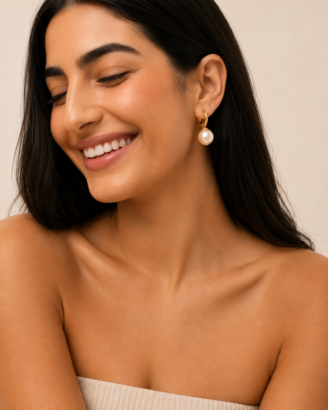 ✨ Luna Pearl Hoops