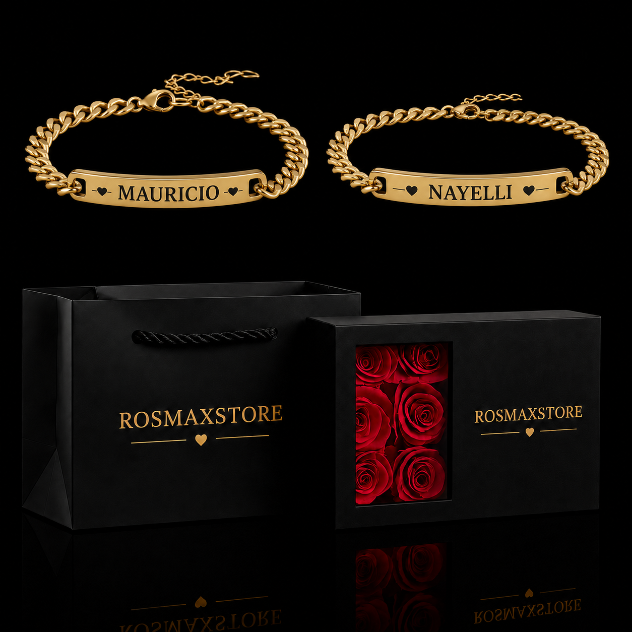 Engraved Bracelets Gift Set